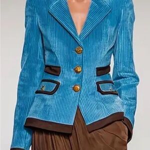 Blue Corduroy Women's Jacket